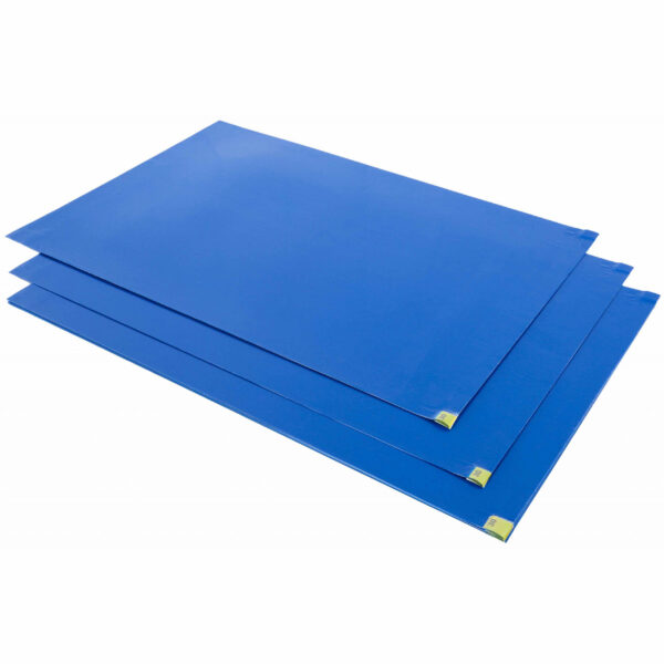 Tapete para sala limpa adesivo azul de 45x91cm com 30 camadas